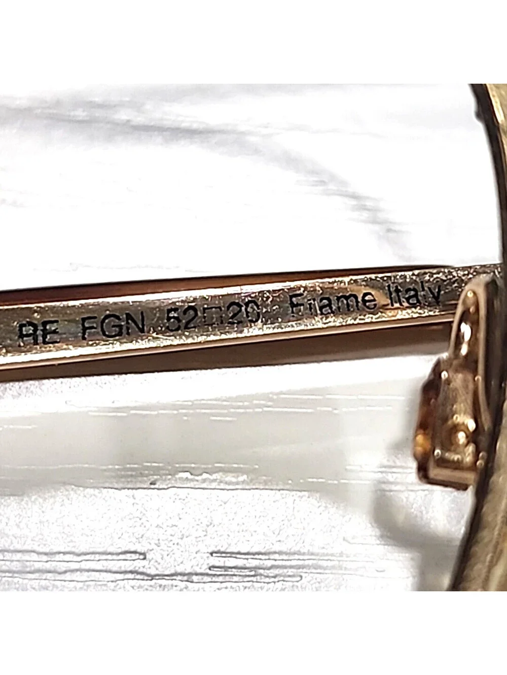 Randolph Engineering RE FGN No Lenses Gold Pilot Sunglasses Frame 52-20 140
